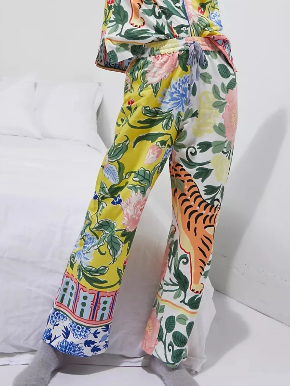 Anthropologie Lil Sire Tigresa Flannel Sleep Pants - Picture 1 of 10